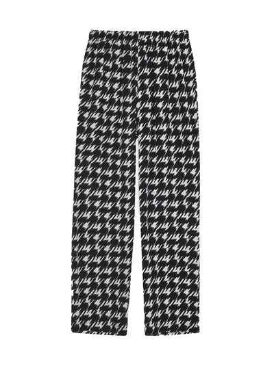 Aiden Relaxed Trousers - Houndstooth Print