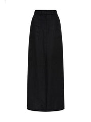Amreli Linen Maxi Skirt - Black