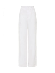Isotta Linen Pant - White