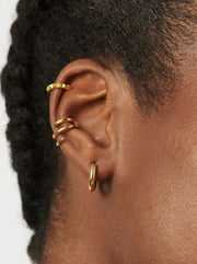 Classic Tunnel Mini Hoop Earrings - Gold