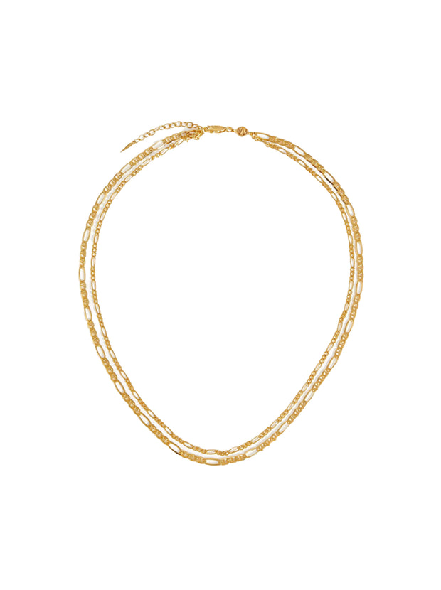 Filia Double Chain Necklace - Gold