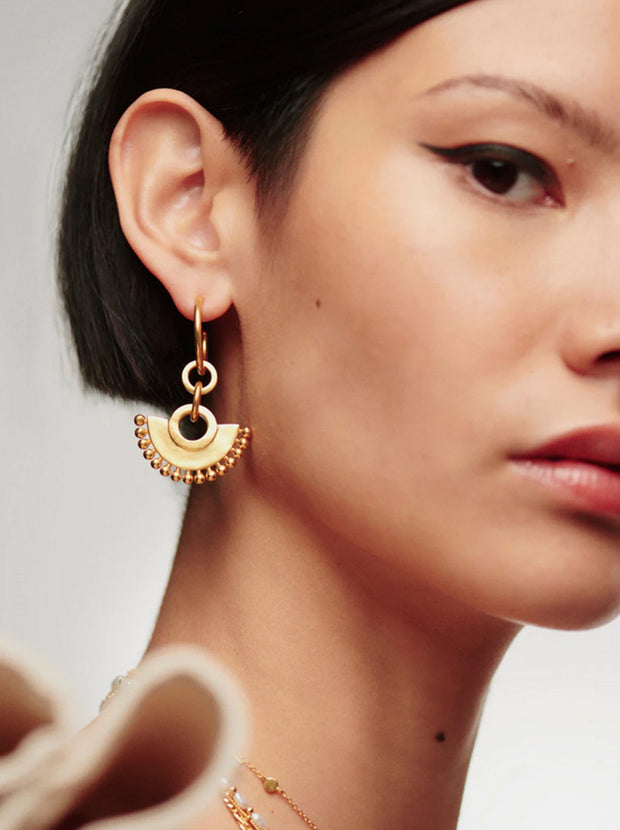 Zenyu Chandelier Hoop Earrings - Gold