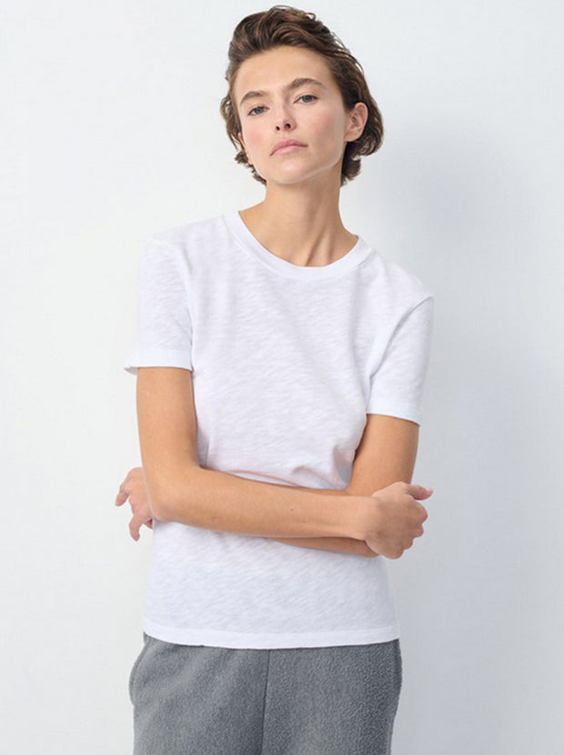 Sonoma Fitted Cotton T-Shirt - White