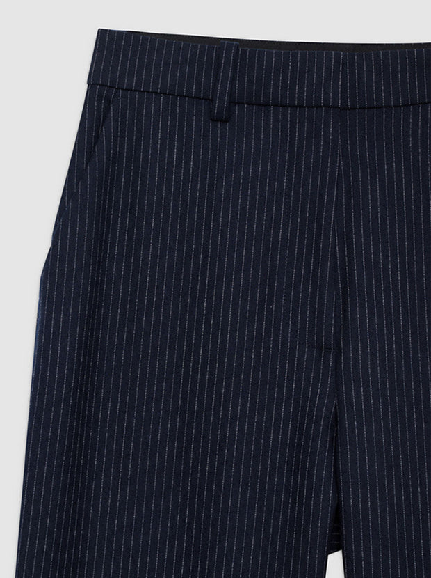 Blaine Wool-Blend Pinstripe Trouser - Navy