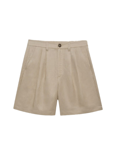 Carrie Linen-Blend Short - Oatmeal