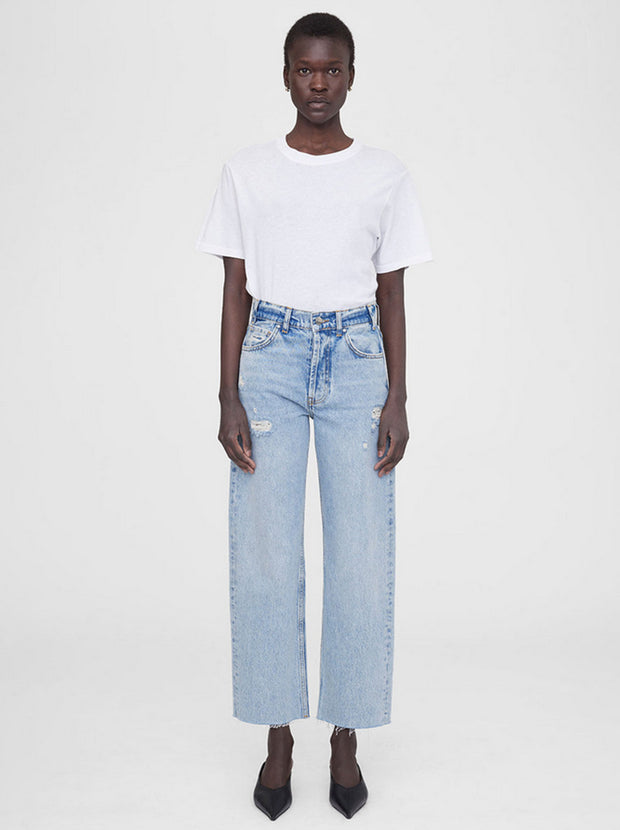 Gavin Cropped Boyfriend Jean - Blue Reservoir