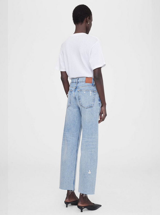 Gavin Cropped Boyfriend Jean - Blue Reservoir