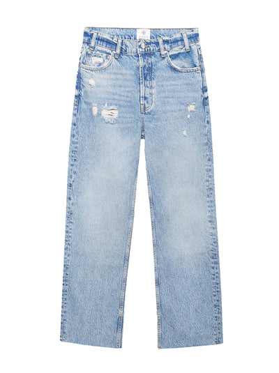 Gavin Cropped Boyfriend Jean - Blue Reservoir