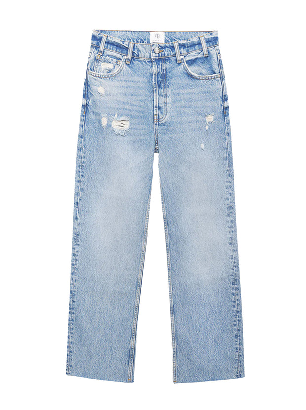 Gavin Cropped Boyfriend Jean - Blue Reservoir