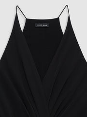 Shiloh Silk Crepe Bodysuit - Black