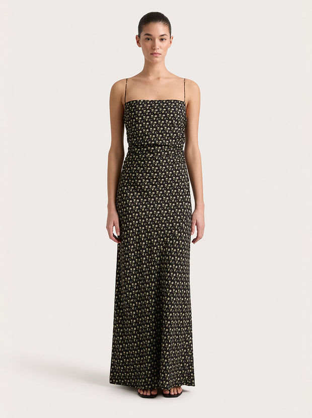 Clara Maxi Dress - Daffodil Micro