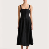 Corbiere Linen Dress - Black