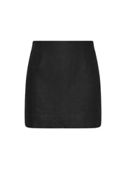 Jane Linen Mini Skirt - Black