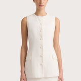 Jane Linen Mini Skirt - White