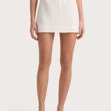Jane Linen Mini Skirt - White