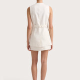 Jane Linen Mini Skirt - White