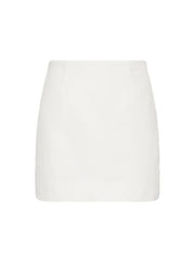 Jane Linen Mini Skirt - White