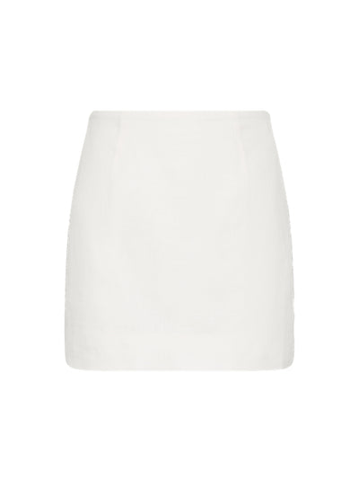 Jane Linen Mini Skirt - White