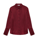 Amanda Silk Shirt - Cabernet