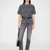 Cohen Cotton Tee - Grey Leopard