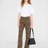 Hugh Wide-Leg Jean - Black and Brown Leopard