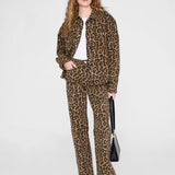 Paxton Denim Shirt - Black and Brown Leopard