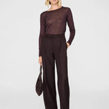 Trent Wool-Blend Trouser - Deep Brown