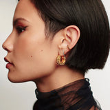 Classic Pave Huggie Earrings - Gold