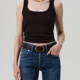 Faye Cotton Tank - Chocolate