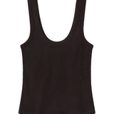 Faye Cotton Tank - Chocolate
