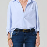 Kayla Cotton Shirt - Light Blue