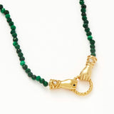 Harris Reed IGH Mini Beaded Gemstone Necklace - Gold / Green