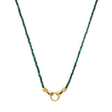 Harris Reed IGH Mini Beaded Gemstone Necklace - Gold / Green