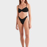 Alicia Crinkle Bikini - Black