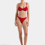 Alicia Crinkle Bikini - Red