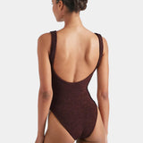 Celine Crinkle Swimsuit - Metallic Chocolate