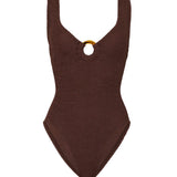 Celine Crinkle Swimsuit - Metallic Chocolate