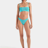Gigi Crinkle Bikini - Aqua