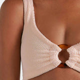 Julia Crinkle Bikini - Blush