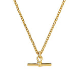 Chunky T-Bar Chain Necklace - Gold