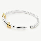 Lucy Williams Knot Hinged Bangle - Gold
