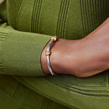 Lucy Williams Knot Hinged Bangle - Gold