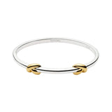 Lucy Williams Knot Hinged Bangle - Gold