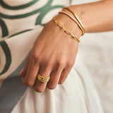 Mini Paperclip Bracelet - Gold