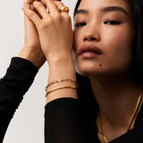 Mini Paperclip Bracelet - Gold