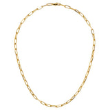 Classic Mini Short Paperclip Chain Necklace - Gold