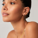 Tennis Small Hoop Earrings - Gold