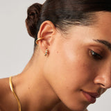 Tennis Small Hoop Earrings - Gold