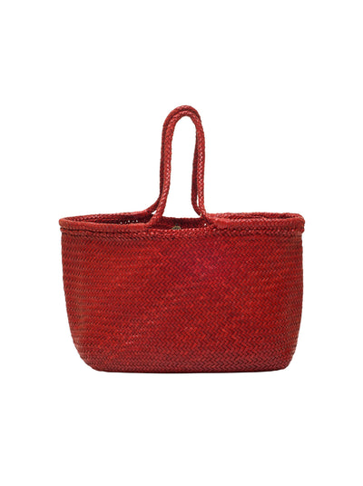 Montopoli Woven Leather Tote - Red