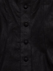 Corbiere Linen Dress - Black